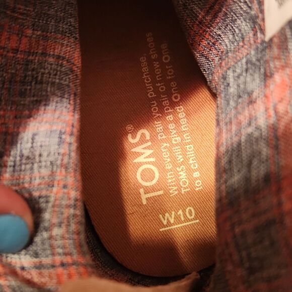 Toms Women's "Leila" Tan Suede Embossed Oxford Ankle Boots Size 10 - Picture 11 of 11